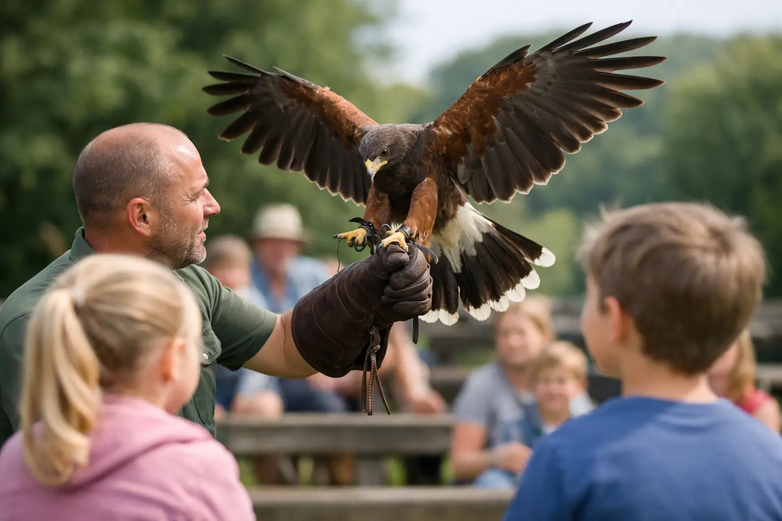 Zijn roofvogelshows geschikt voor kinderen?